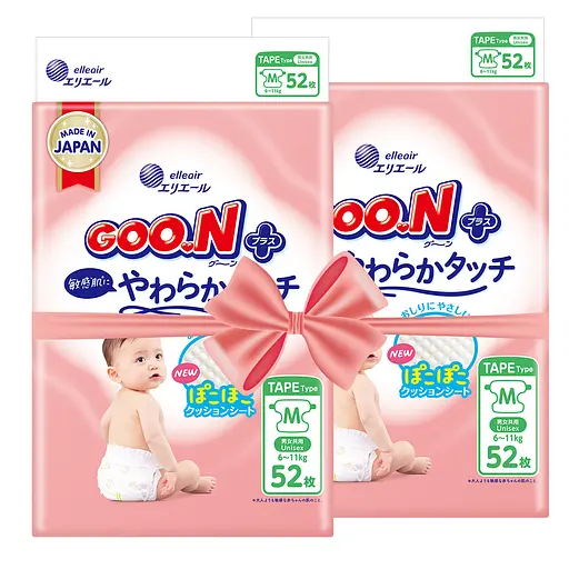 Подгузники GOO.N Plus для детей 6-11 кг размер M 104 шт.