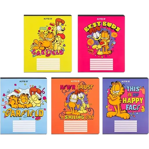Набор тетрадей Kite Garfield 18 листов в клетку 20 шт. (GF24-236)