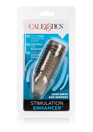Насадка на пеніс CalExotics Stimulation Enhancer 10.8 см сірий - фото 2