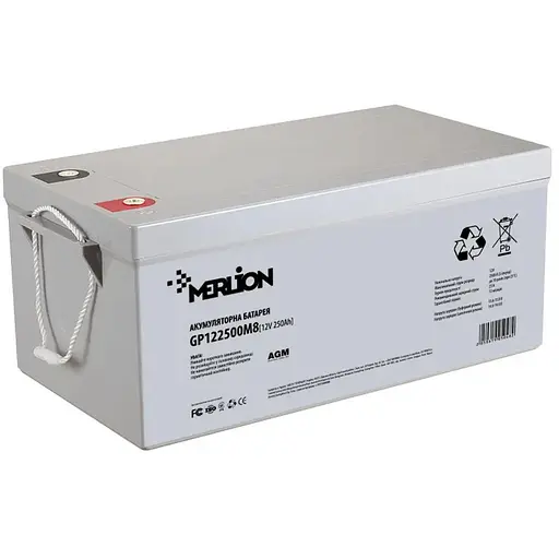Акумуляторна батарея MERLION AGM GP122500M8 12 V 250 Ah (525 x 275 x 278) Q1/18