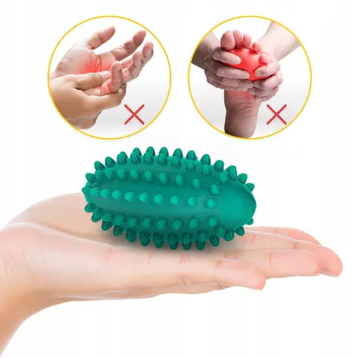 М'яч масажний огірок 4FIZJO Spike Bean 11.5 x 5 см Green (P-5905973403320) - фото 5