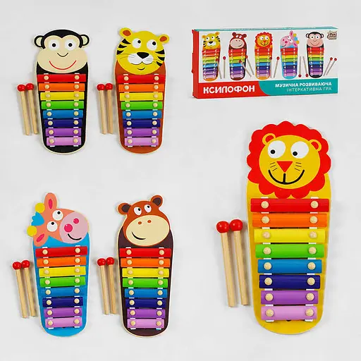 Ксилофон 4fun game club wood (в ассортименте) - фото 2