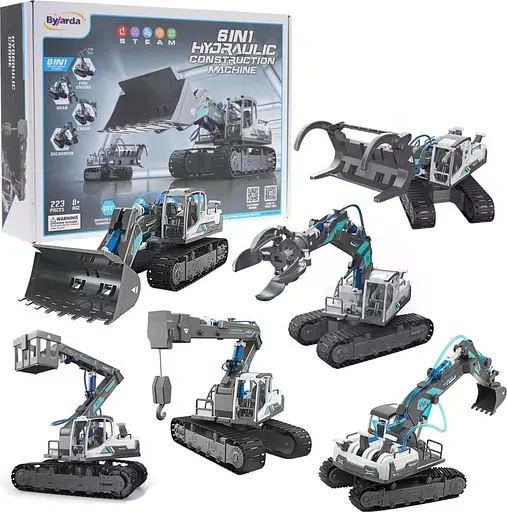 Набор транспортных средств для сборки 6в1 223 шт