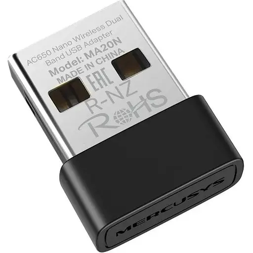 USB Wi-Fi адаптер-контроллер Mercusys ma20n AC650 - фото 1