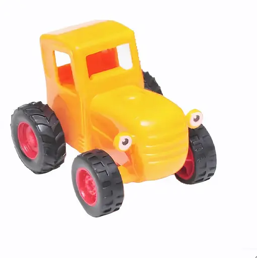 Детский игровой набор игрушечных тракторов с прицепом и дорожным катком Синий трактор Синий/Зеленый/Желтый - фото 2