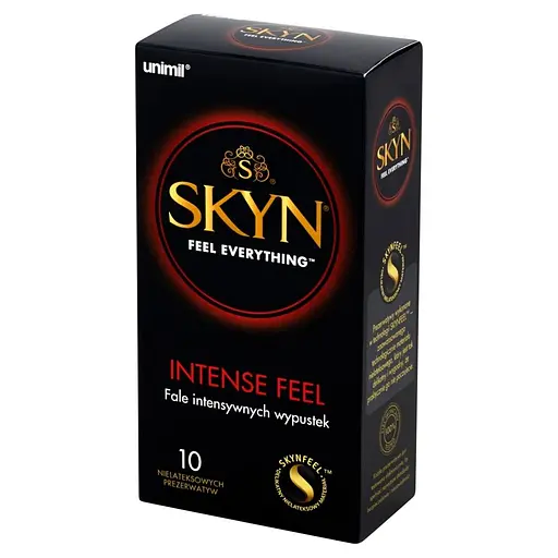 Презервативы безлатексные Unimil Skyn Intense Feel ребристые 10 шт.