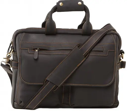 Чоловіча шкіряна сумка Vintage 38,5х29х10,5 см sum0015079 - фото 2