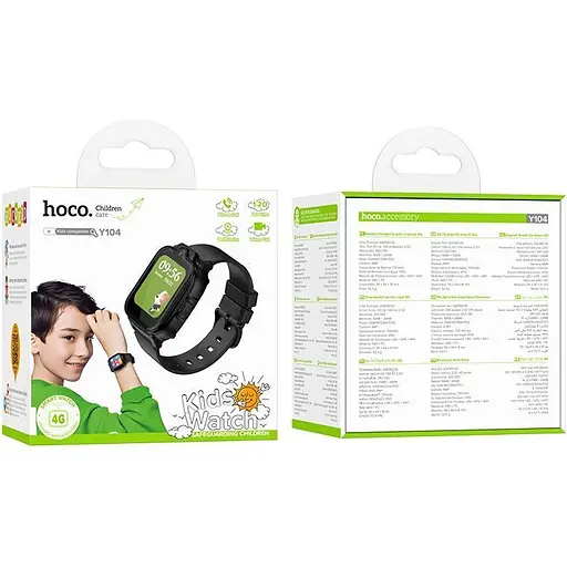 Смарт-годинник Hoco Y104 Black 6942007646352 дитячий (143160) - фото 3