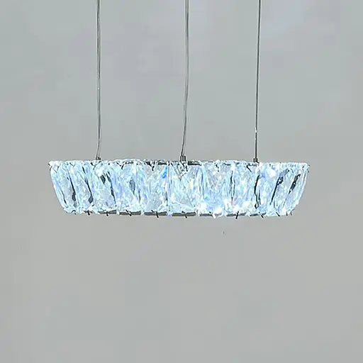 Елегантна люстра з підвісним кришталевим кільцем Ø 24 см | Арт. (T) C 126/1 (250) | Line F - фото 2