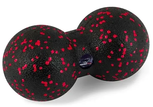 Набір для масажу та йоги PowerPlay PP_4097 (Ролик 30*10 + 2-ва мячі) Black + гумка 11 кг (PP_4097_Black) - фото 4