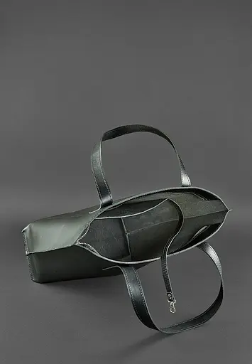 Шкіряна жіноча сумка шоппер D.D. чорна - фото 5