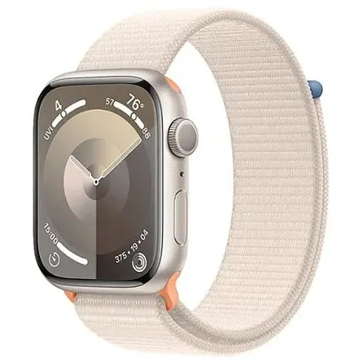 Смарт-годинник Apple Watch Series 9 GPS 45mm Starlight Aluminum Case w. Starlight Sport Loop (MR983)