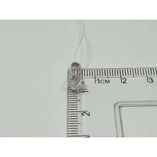 Золотая подвеска Favoritum Куб с фианитом. 311657_Б - фото 3