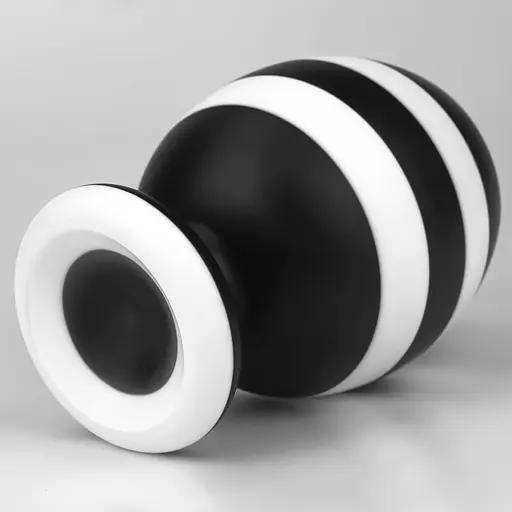 Анальна пробка LoveToy X-Missioner 14 см (чорно-білий) - фото 12