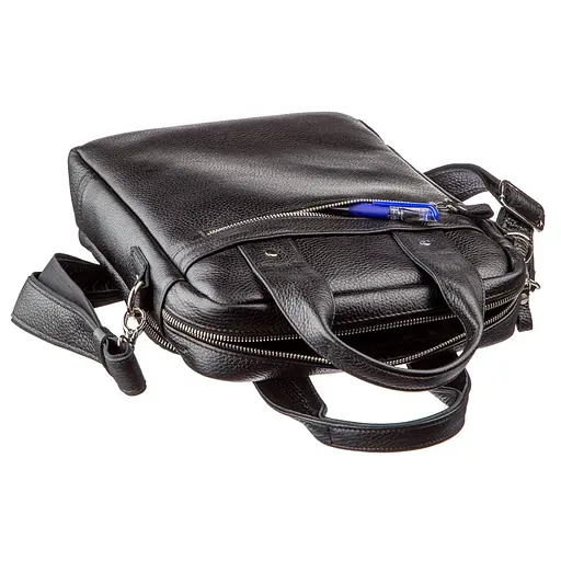 Чоловіча шкіряна сумка SHVIGEL 25х33х7 см sum0012769 - фото 6