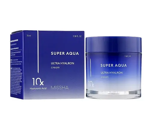 Увлажняющий крем для лица Super Aqua Ultra Hyalron Cream Missha 70 мл - фото 1