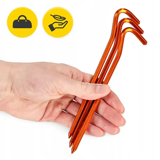 Набір кілочків для намету Mountain Goat алюмінієві 18 см, Hex 10 шт (P-5905973406871) - фото 10