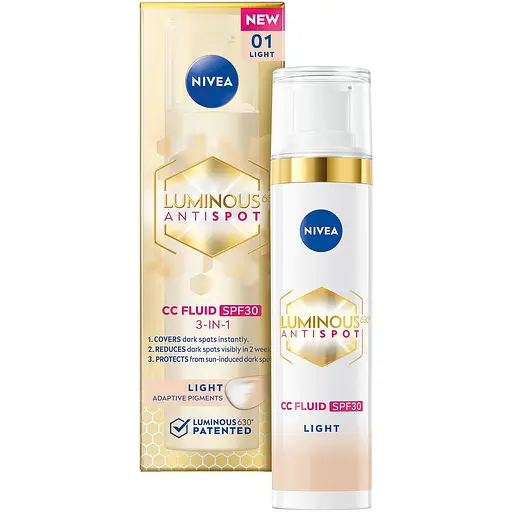 Тональний CC флюїд NIVEA Luminous630 Antispot 3 в 1 світлий SPF30 40 мл (82649) - фото 1
