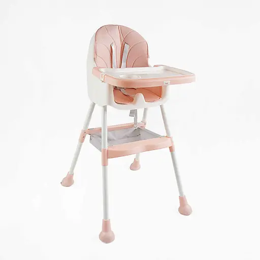 Стільчик для годування Toti, сталева конструкція, матеріал тканини PU, знімний столик, корзинка, 4 колеса - фото 2