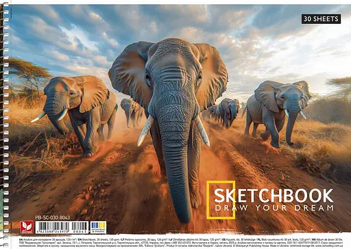 Комплект 3 шт. альбомів для малювання. Альбом Школярик А4 30 арк. 120г/м2 8043 4823088243970 - фото 2
