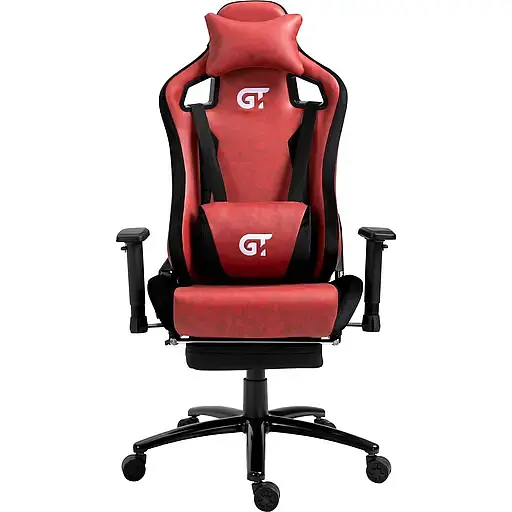 Геймерское кресло GT Racer черное с красным (X-5107 Black/Coral) - фото 1