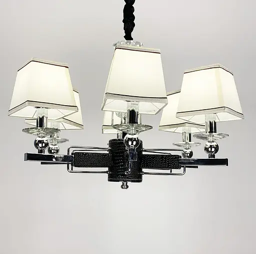 Класична люстра з абажурами RAY Line.F S 8635/6 BK - фото 4
