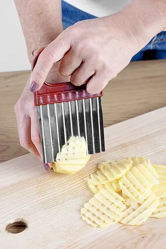 Сырорезка нож для нарезки сыра овощерезка большая с ручкой (14x9 см), Kitchette Красный 83577 - фото 6