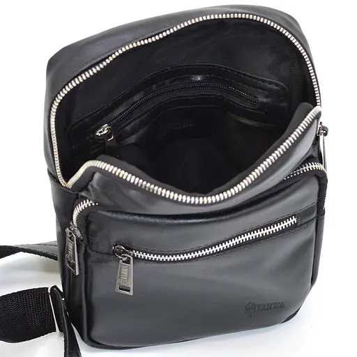 Кожаная мужская сумка через плечо TARWA 18.5х25.5х5 см sum0025378 - фото 2