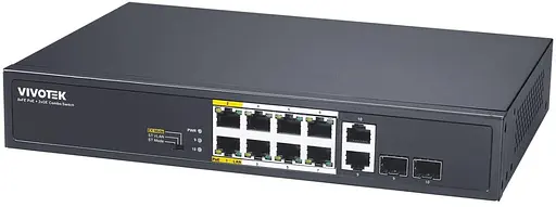 Коммутатор Vivotek AW-FGT-100D-120, Unmanaged 8xFE PoE + 2xGE Combo Switch (AW-FGT-100D-120) - фото 1