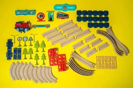 Ігровий набір Otamanko Хоробрий Паровозик трюкова залізна дорога 222 деталі - фото 4