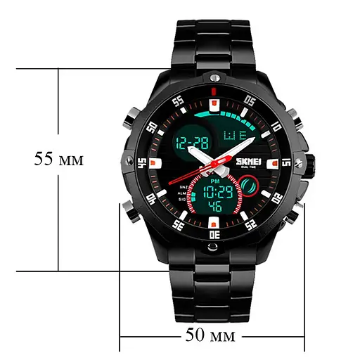 Чоловічий наручний годинник Skmei 1146 Чорний - фото 7