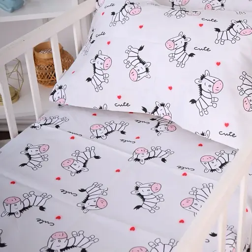 Комплект постельного белья MirSon Бязь 20-0040 Cute white zebra 160x220 см белый (2200010272147) - фото 5