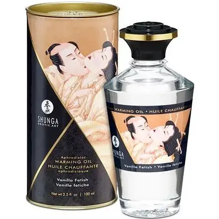 Разогревающее масло Shunga Aphrodisiac Warming Oil - Vanilla Fetish (100 мл)