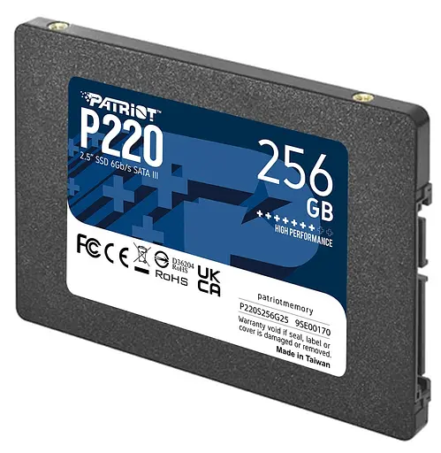 SSD диск 256GB Patriot P-220 SATAIII 2.5 TLC - фото 1