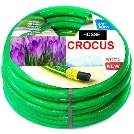 Шланг поливочный Presto-PS садовый Crocus диаметр 3/4 дюйма, длина 50 м (CR 3/4 50) - фото 1