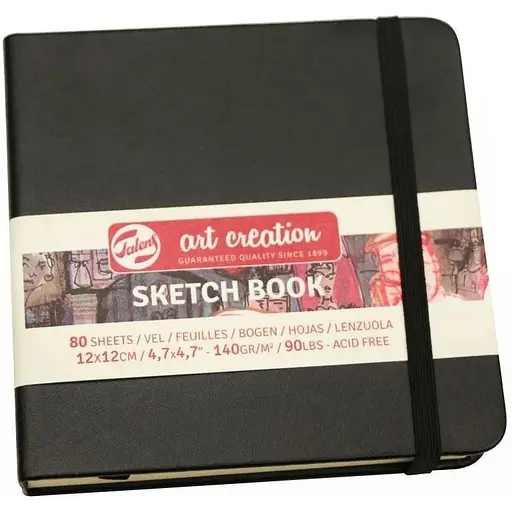 Блокнот для графики Royal Talens Art Creation 140г/м2 80л черный - фото 1