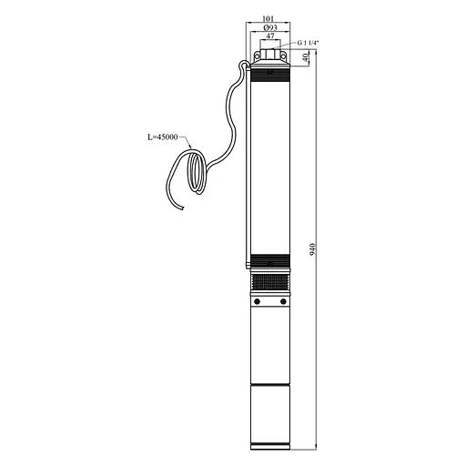 Насос глубинный центробежный многоступенчатый Pumpman 4STM3-13-0,75 кВт Hmax 93 м Qmax 4,8 куб.м 750 Вт (CV032270) - фото 6
