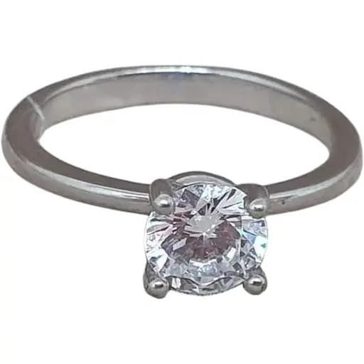 Серебряное кольцо Агни с фианитом. 1254/1Р-CZ РЯСКА 17