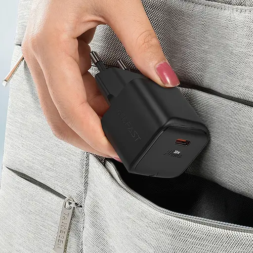 Зарядний пристрій Acefast A77 mini Type-C PD30W GaN чорний - фото 6