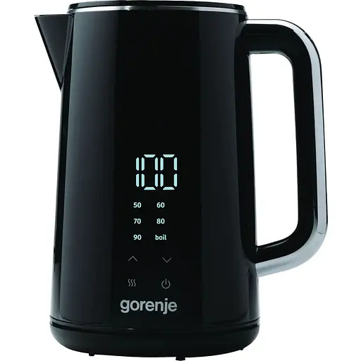 Gorenje Электрочайник, 1.7 л, двойные стенки, LED дисплей, Strix контроль, черный