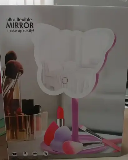 Дзеркало косметичне настільне Salon Professional Метелик з LED підсвіткою 40 діодів - фото 3