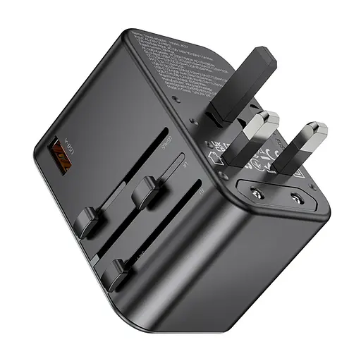 Зарядний пристрій Hoco AC17 USB/ 2 PD Type-C 65W чорний - фото 6