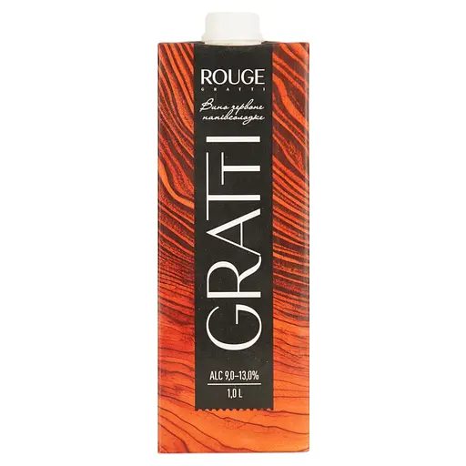 Вино Gratti Rouge червоне напівсолодке 1 л  - фото 1