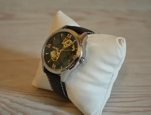 Мужские механические часы Skmei 9223 скелетон (Черные) - фото 9