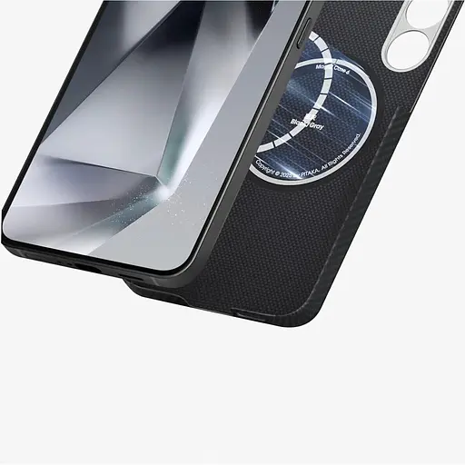 Чохол Pitaka MagEZ Ultra-Slim Classic Twill 600D для Samsung Galaxy S25 Black/Grey (KS2501) [128412] - фото 5