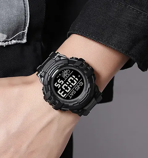 Чоловічий спортивний годинник Skmei 2003 (Чорний з чорним) - фото 8