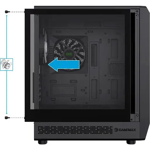 Корпус GameMax Forge COC без БП Black (Forge COC) - фото 4