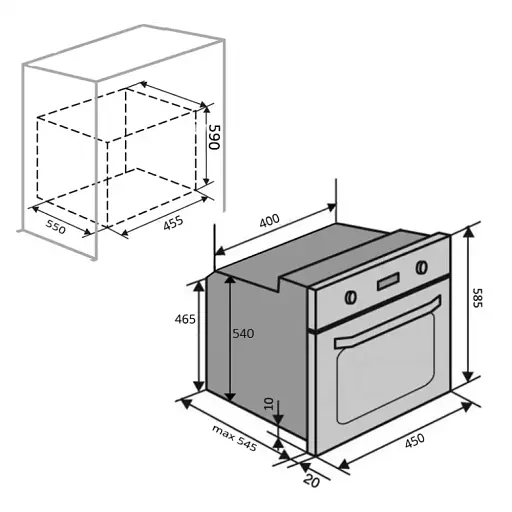 Духова вбудована шафа Ventolux OSAKA 6 MT (BKX) - фото 8