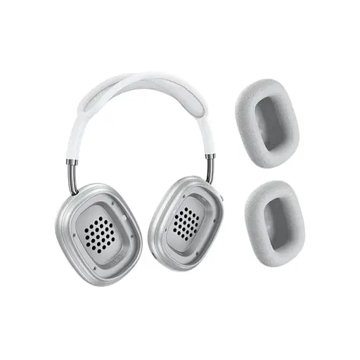 Bluetooth гарнітура Hoco W65 Plus з мікрофоном і шумопоглинанням, срібляста - фото 4