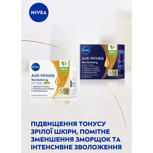Уценка. Набор женский Nivea Beauty Age 2024: Дневной крем против морщин + ревитализация 50 мл + Ночной крем 50 мл - фото 3